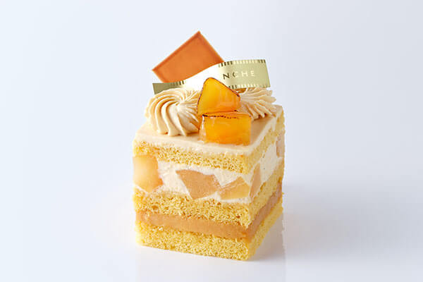 キャラメルと洋梨のショートケーキ
